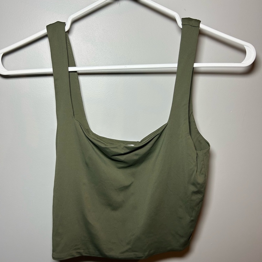 Garage Sage Green Cowl Neck Top